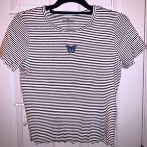 NWT Hollister Embroidered Butterfly T-shirt